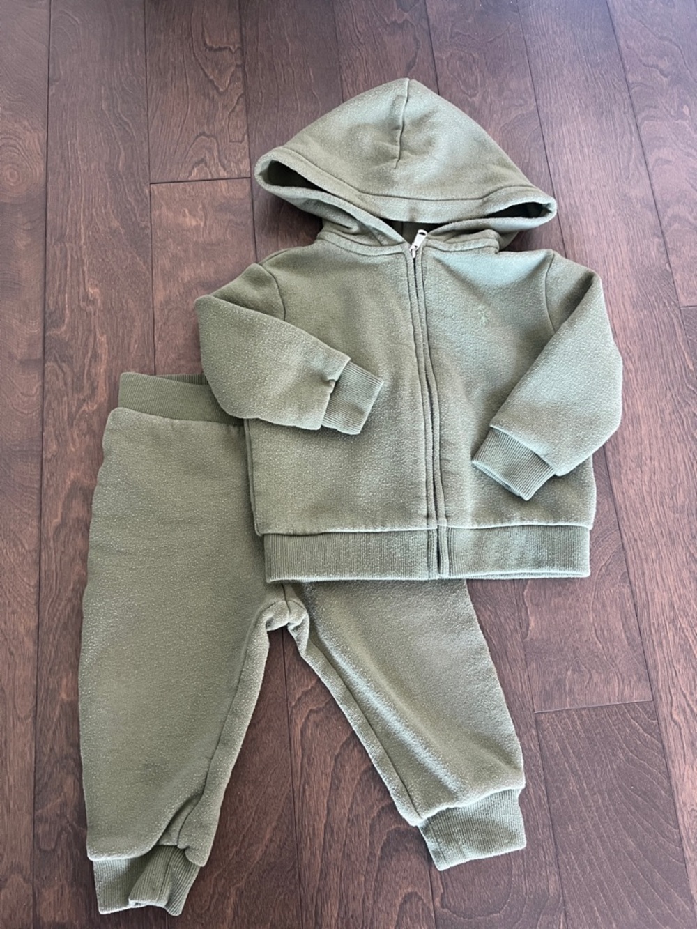 Ralph Lauren Olive Green Kids Hoodie & Joggers Set